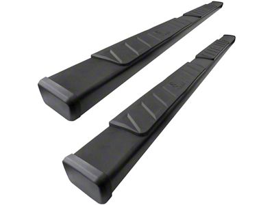 4-Inch Riser Side Step Bars; Textured Black (19-24 Sierra 1500 Crew Cab)