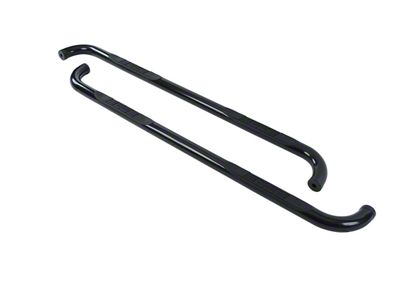 Go Rhino 3-Inch 4000 Series Cab Length Side Step Bars; Black (04-13 Sierra 1500 Crew Cab)