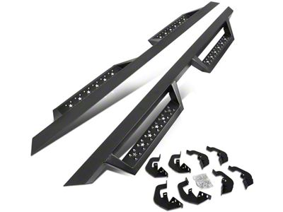 4.50-Inch Nerf Side Step Bars; Black (07-18 Sierra 1500 Crew Cab)