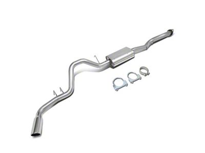 Single Exhaust System with Polished Tip; Side Exit (99-06 4.8L Sierra 1500)