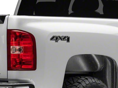 4x4 Decal; Blackout (07-13 Sierra 1500)