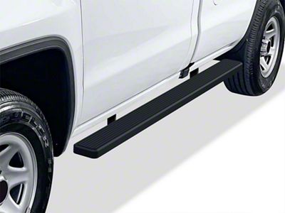 5-Inch iStep Wheel-to-Wheel Running Boards; Black (07-18 Sierra 1500 Regular Cab w/ 6.50-Foot Standard Box)