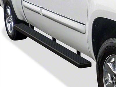 5-Inch iStep Wheel-to-Wheel Running Boards; Black (04-13 Sierra 1500 Crew Cab)