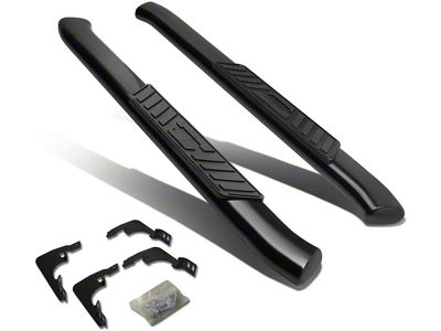 5-Inch Nerf Side Step Bars; Black (99-13 Sierra 1500 Regular Cab)