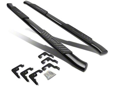 5-Inch Nerf Side Step Bars; Black (04-13 Sierra 1500 Crew Cab)
