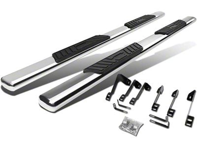 5-Inch Nerf Side Step Bars; Stainless Steel (99-14 Sierra 1500 Extended Cab)