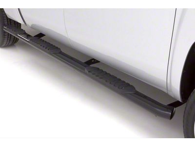 5-Inch Oval Wheel-To-Wheel Nerf Side Step Bars; Black (99-14 Sierra 1500 Crew Cab)