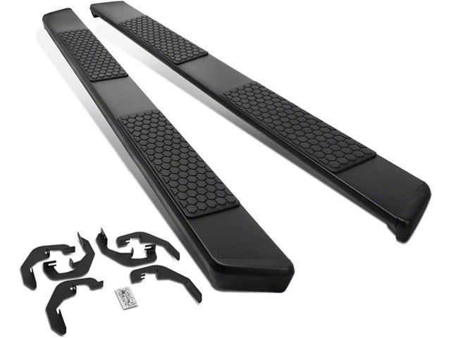 5-Inch Running Boards; Black (07-18 Sierra 1500 Extended/Double Cab)