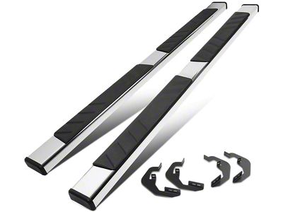 5-Inch Running Boards; Stainless Steel (07-18 Sierra 1500 Extended/Double Cab)