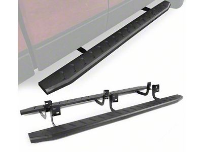 5-Inch Side Step Bars; Black (07-18 Sierra 1500 Crew Cab)
