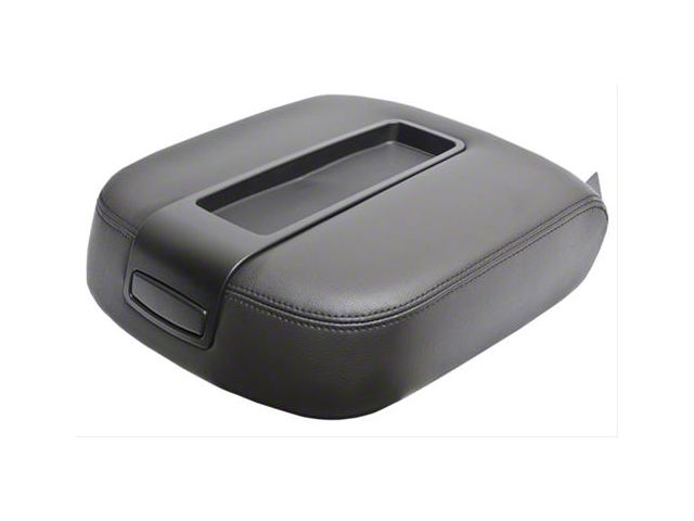 50/50 Bucket Seat Center Console Lid; Black (07-13 Sierra 1500)