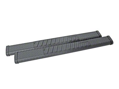 6-Inch BlackTread Side Step Bars without Mounting Brackets; Textured Black (99-24 Sierra 1500 Regular Cab)