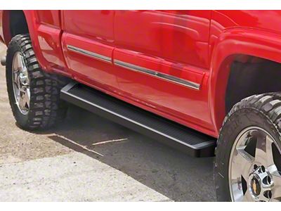 6-Inch iRunning Boards; Black (04-06 Sierra 1500 Crew Cab)