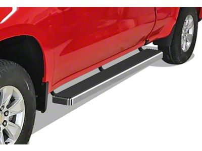 6-Inch iStep Running Boards; Hairline Silver (19-25 Sierra 1500 Double Cab)