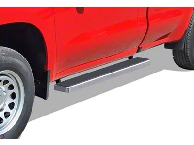 6-Inch iStep Running Boards; Hairline Silver (19-25 Sierra 1500 Regular Cab)