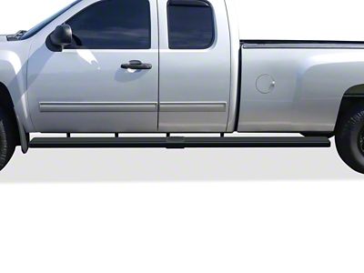 6-Inch iStep Wheel-to-Wheel Running Boards; Black (07-18 Sierra 1500 Extended/Double Cab w/ 8-Foot Long Box)