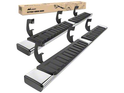 6-Inch Nerf Side Step Bars; Black (07-18 Sierra 1500 Extended/Double Cab)