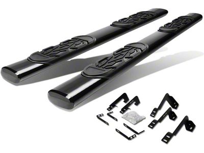 6-Inch Nerf Side Step Bars; Black (04-14 Sierra 1500 Crew Cab)