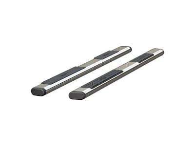 6-Inch Oval Side Step Bars without Mounting Brackets; Polished Stainless (04-24 Sierra 1500 Crew Cab)