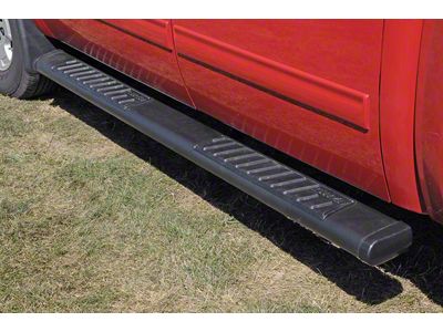 6-Inch Oval UltraBlack Tube Step Side Step Bars without Mounting Brackets; Textured Black (99-25 Sierra 1500 Crew Cab)