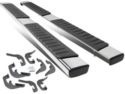 6-Inch Running Boards; Stainless Steel (07-18 Sierra 1500 Crew Cab)