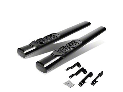 6-Inch Straight Nerf Side Step Bars; Black (99-13 Sierra 1500 Regular Cab)
