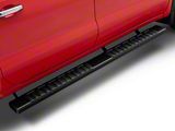 6-Inch Wide Flat Running Boards; Black (19-26 Sierra 1500 Crew Cab)