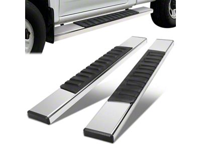 6.75-Inch Running Boards; Polished (07-18 Sierra 1500 Crew Cab)