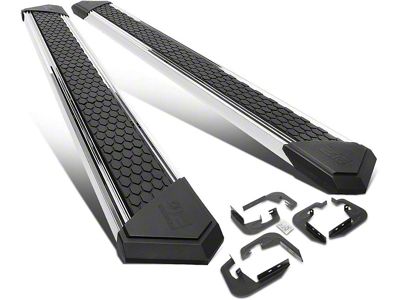 8-Inch Flat Step Bar Running Boards; Chrome (07-18 Sierra 1500 Extended/Double Cab)