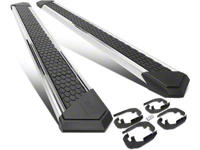 8-Inch Flat Step Bar Running Boards; Chrome (19-25 Sierra 1500 Crew Cab)