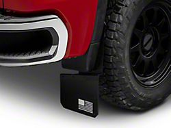 REK-mesh X Merica Universal Offset Standard 12-Inch Wide Mud Flaps with White Logo; Front or Rear (Universal; Some Adaptation May Be Required)