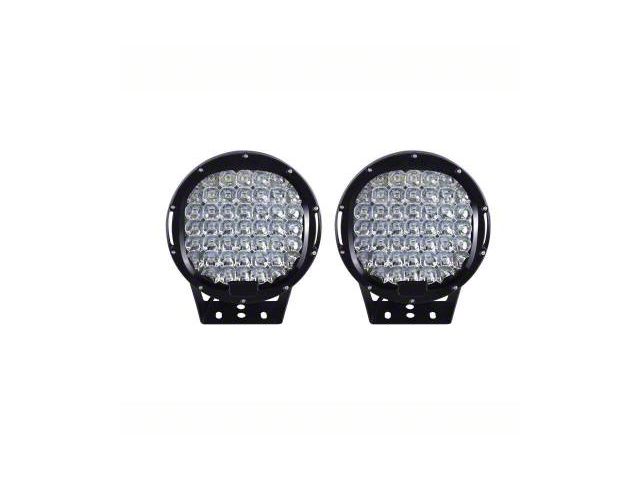9-Inch Black Round LED Light Kit; Spot/Flood Combo Beam (Universal; Some Adaptation May Be Required)