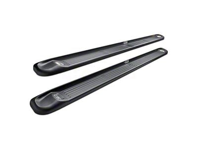 93-Inch Molded Lighted Running Boards; Black (04-06 Sierra 1500 Crew Cab)