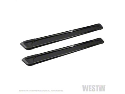 93-Inch Sure-Grip Running Boards; Black Aluminum (04-06 Sierra 1500 Crew Cab)