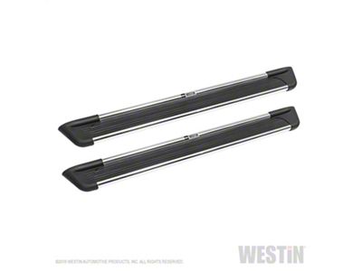 93-Inch Sure-Grip Running Boards; Brushed Aluminum (04-06 Sierra 1500 Crew Cab)