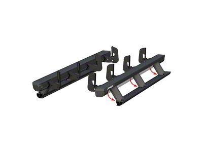 ActionTrac Powered Running Boards; Carbide Black (14-18 Sierra 1500 Crew Cab)
