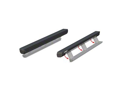 ActionTrac Powered Running Boards without Mounting Brackets; Carbide Black (19-24 Sierra 1500 Crew Cab)
