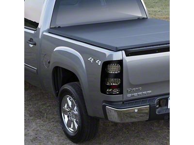 LED Tail Lights; Gloss Black Housing; Smoked Lens (07-13 Sierra 1500)