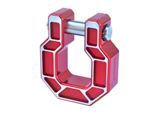 Royal Hooks Aluminum D-Ring Shackle; Red Milled