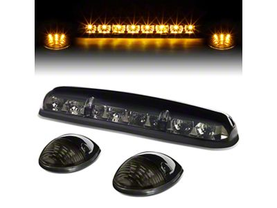 Amber LED Cab Lights; Smoke (02-06 Sierra 1500)