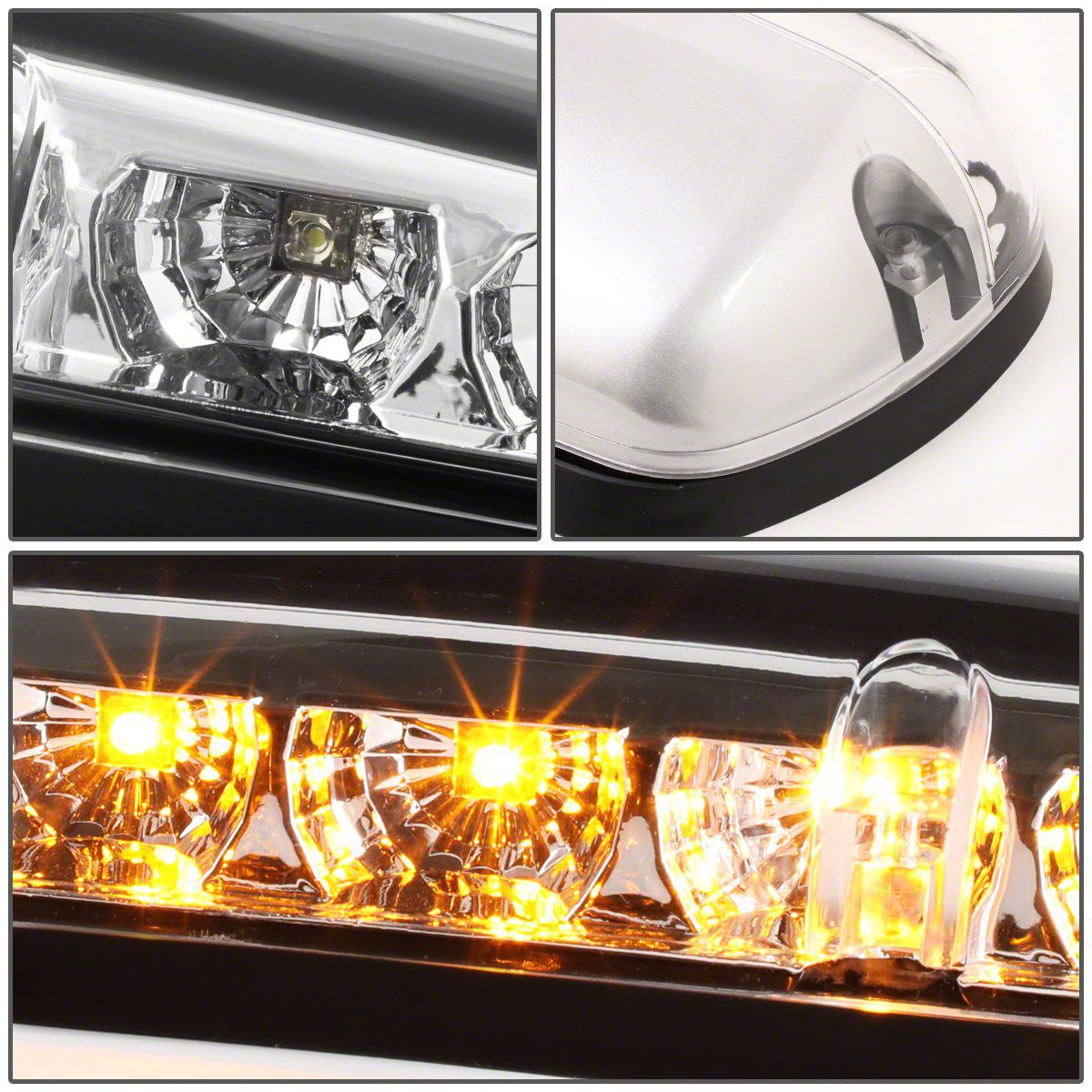 5pcs Top Cab Marker Light Roof Running Lamps Yellow Covers Lens Yellow LED Light For Chevrolet K2500 1998 2000 - View #7