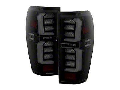 APEX Series LED Tail Lights; Black Housing; Smoked Lens (19-21 Sierra 1500 w/ Factory Halogen Tail Lights)