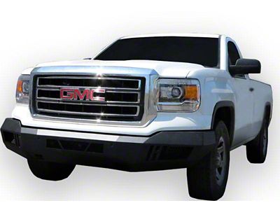 Armour Front Bumper with LED Lights; Black (14-15 Sierra 1500)