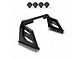 Armour Roll Bar with 7-Inch Black Round LED Lights; Black (01-24 Sierra 1500)