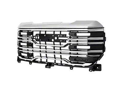 AT4 Style Upper Replacement Grille; Chrome (22-25 Sierra 1500)