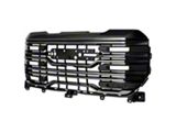 AT4 Style Upper Replacement Grille; Gloss Black (22-26 Sierra 1500)