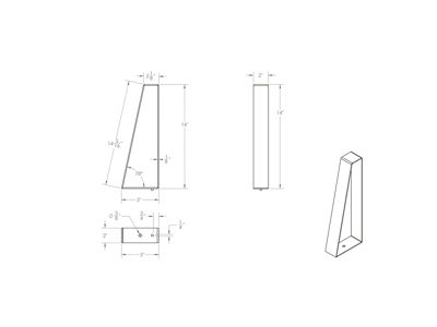 Base K2 Rack Accessory Angular L Hanging Hook; 5-1/4-Inch Length