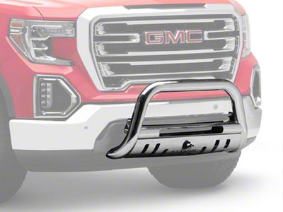 Beacon Bull Bar with Skid Plate; Stainless Steel (19-25 Sierra 1500)