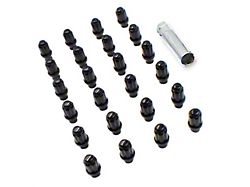 Black ET Truck Spline Lug Nut Kit; 14mm x 1.5; Set of 24 (99-26 Sierra 1500)