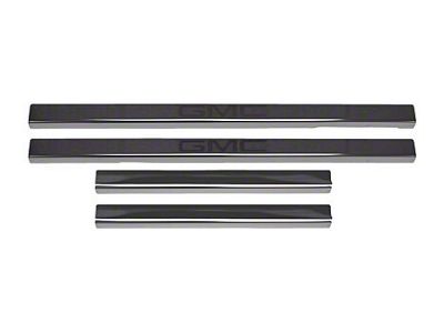Putco Black Platinum Door Sills with GMC Etching (19-25 Sierra 1500 Crew Cab)